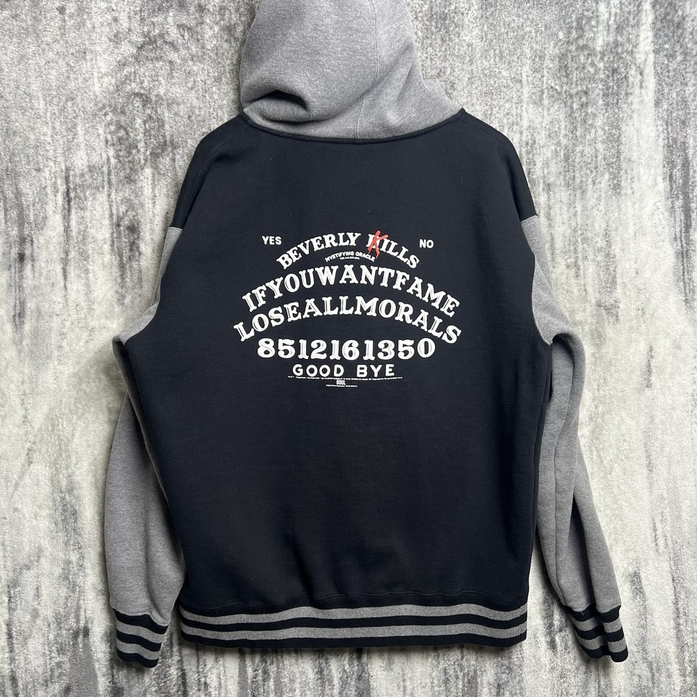 Beverly Kills Logo Graphic XL Zip Up Hoodie Printed In USA Varsity Ouija